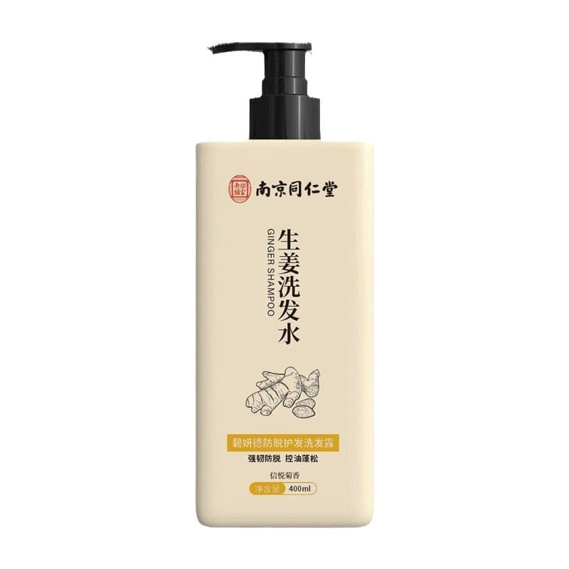Nanjing Tongrentang Gengibre Shampoo 400ml Anti-Queda de Cabelo Cuidados com os Cabelos Shampoo Extrato de Planta Perda