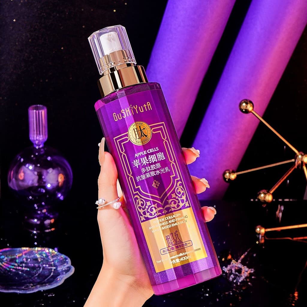 Loção de água essência creme quatro-em-um peptídeo colágeno endurecimento Anti-rugas água loção luminosa hidratante crem
