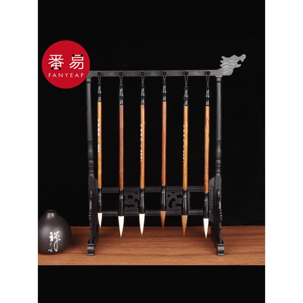 Suporte de escova AA1sq801-Pen cabide moderno grande Rack de armazenamento de caligrafia Retro esculpido caneta titular