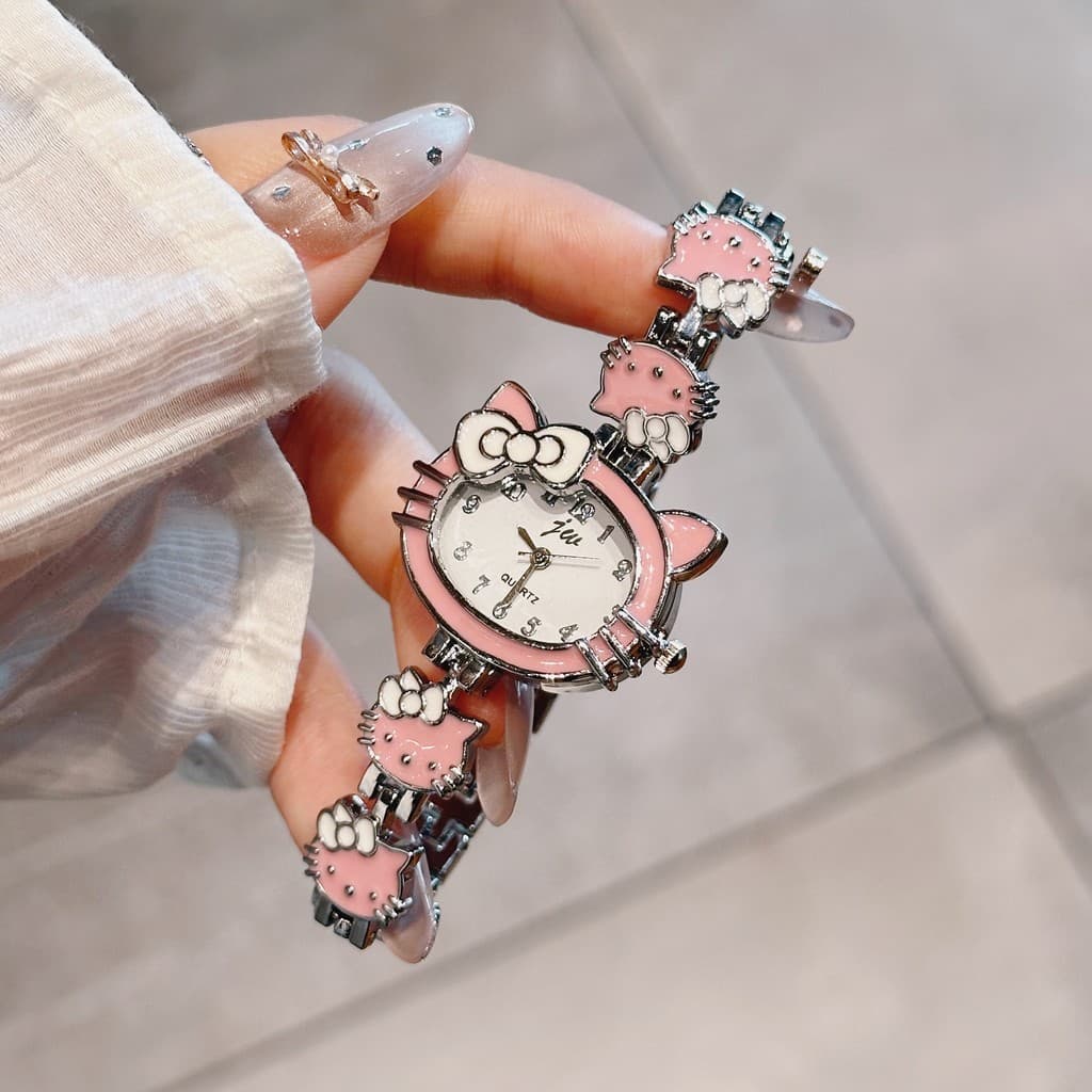 Bonito dos desenhos animados gato pulseira relógio nicho Design doce All-Match namorada acessórios de alto valor estudan