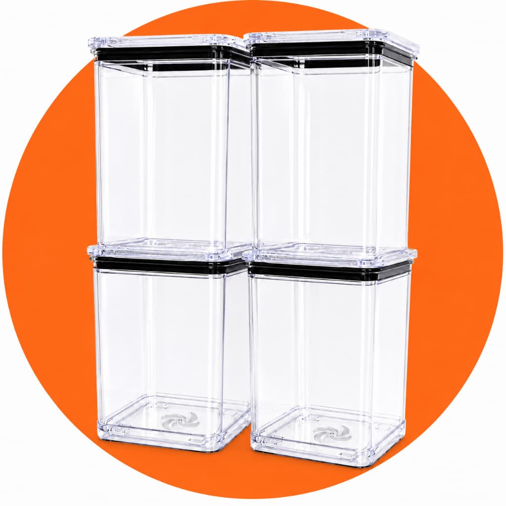 Kit Potes Herméticos 1,1L para Armazenar e Organizar Alimentos