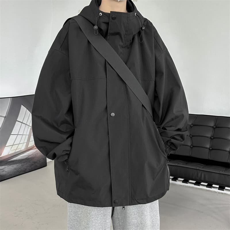 Jaqueta masculina primavera outono funcional jaqueta esportiva Street Wear solto Casual topo juventude jaqueta masculina