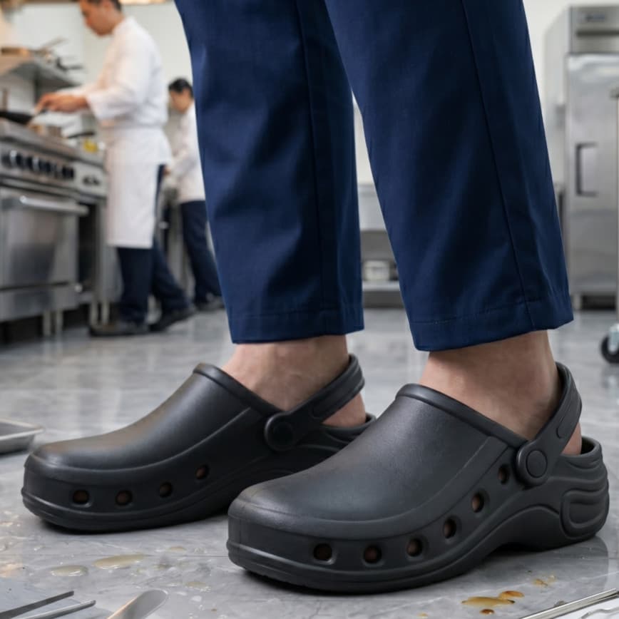 Sapato Cozinheira EPI Fechado Profissional Uniforme Saúde hospitalar  Sapato Confortável Babuche Moderno