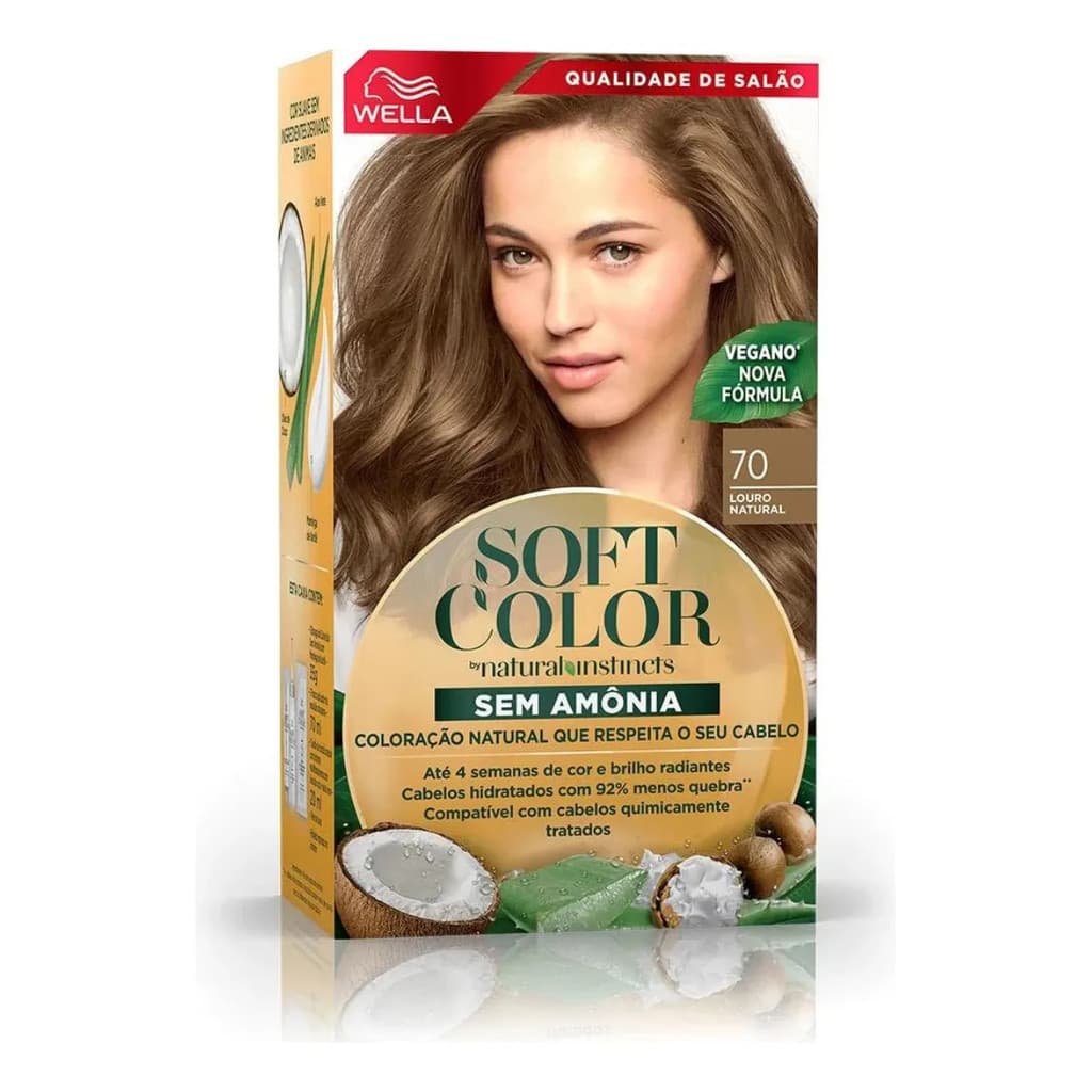 Tonalizante Soft Color Wella Sem Amônia Tinta De Cabelo 70 Louro Natural Original