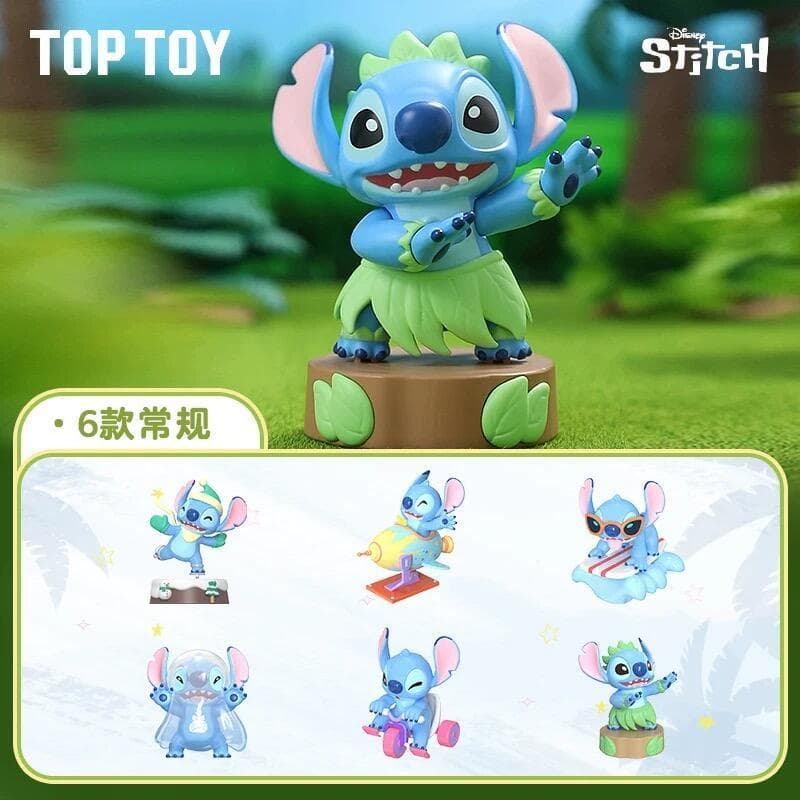 TOPTOY Disney Stitch bonito série dinâmica caixa misteriosa figura decoração requintada bonito menina presente de aniver