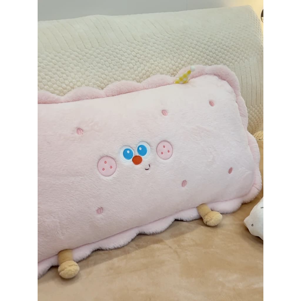 Bonito biscoito almofada de cabeceira meninas travesseiro de dormir dormitório estudante cama tamanho grande almofada tr