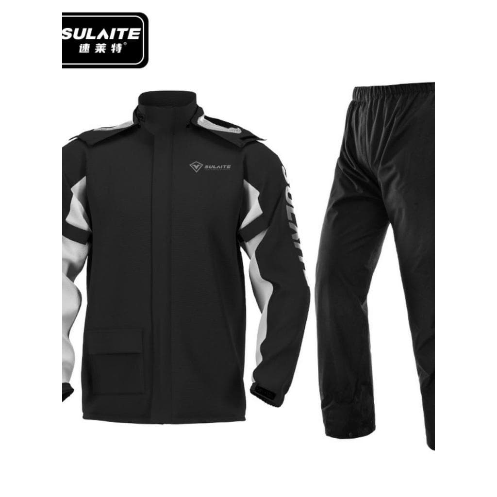 SULAITE capa de chuva para motocicleta, conjunto de calças de chuva para ciclismo ao ar livre, corpo inteiro, divisão, c