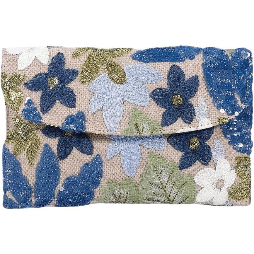 Bolsa de Festa Feminina Verdusa com Bordado Floral e Lantejoulas