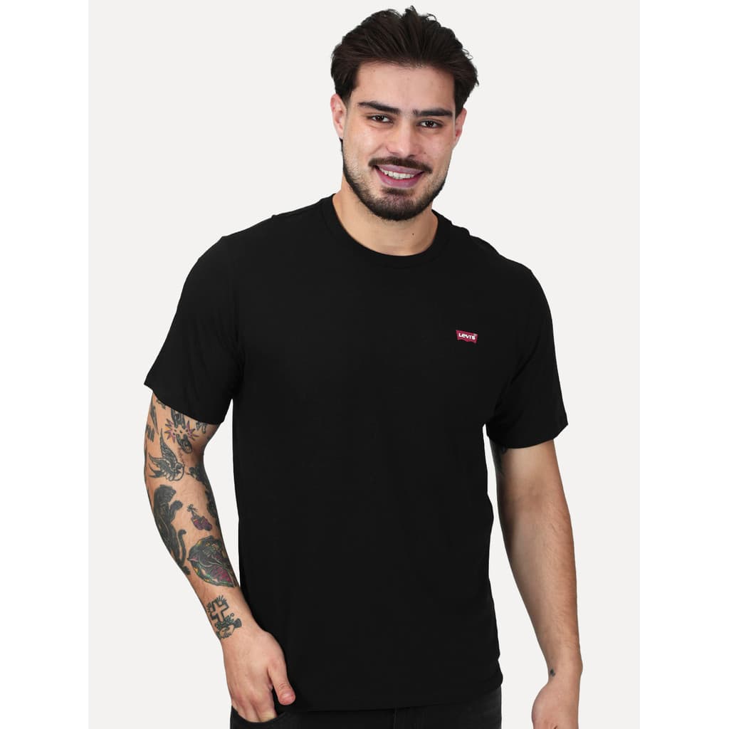 Camiseta Levis Masculina Standard Classic Printed Housemark Original Preta