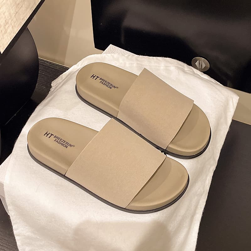 Sandálias chinelos femininos verão exterior wear ins moda trabalho sola macia antiderrapante resistente ao desgaste uso