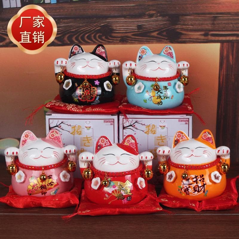 Mealheiro japonês criativo pequenos ornamentos cerâmica Mini loja abertura caixa registradora bonito presente de anivers