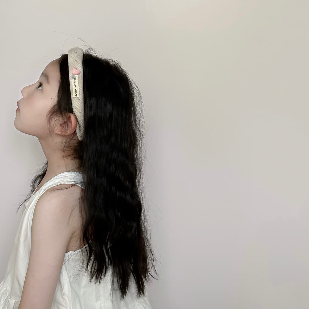 Versão coreana alta crânio superior pressionado bandana simples crianças Headwear acessórios para o cabelo meninas amor