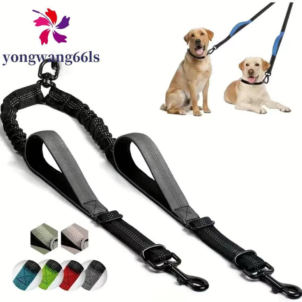 Coleira Dupla Para Cães YONGWANG , Design Sem Tração , Corda Animais De Estimação De Cabeça Com Absorção De Choque De Ch