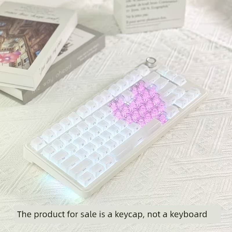 Preto cobra coração transparente PC keycap Original fábrica altura eixo magnético teclado mecânico único keycap wooting