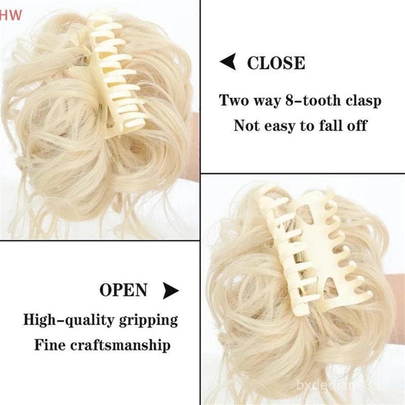 Cabelo Encaracolado Sintético Coque Garra Fofo Peruca Clipe Na Extensão Do Scrunchy Natural Rabo De Cavalo Alto Para Mul
