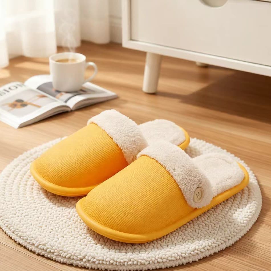 W inverno chinelos de algodão das mulheres dos homens sapatos quente casal casa antiderrapante interior chinelos de pelú