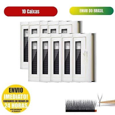 Kit 10 CAIXA Cílios Decemars Fio Y D ENVIO IMEDIATO