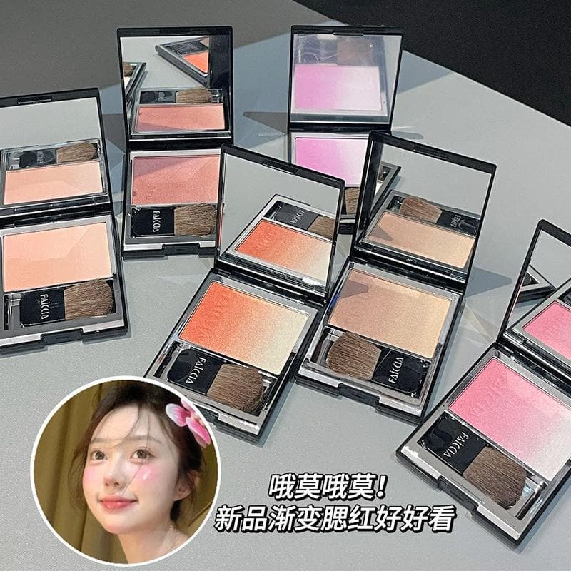 Yunzhiyao gradiente blush fino piscando destacando contorno placa integrada creme iluminando expansão Natural cor fosco