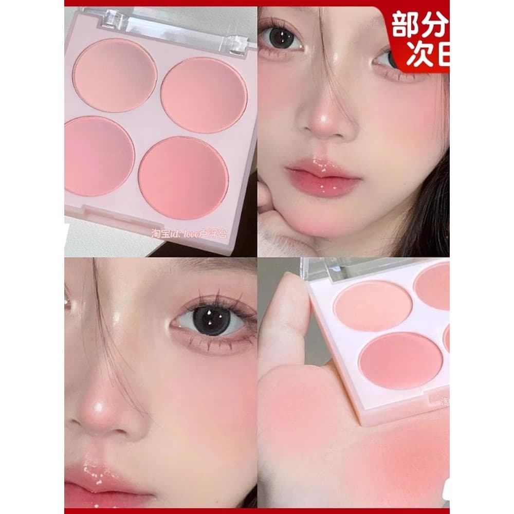 2025 novo estilo de venda quente quatro cores blush paleta genuíno oficial loja principal sol vermelho feminino blush ro