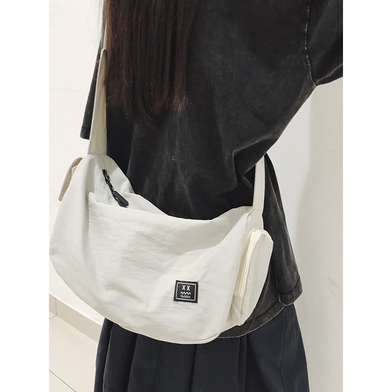 Bolsa de ombro esportiva simples, bolsa mensageiro masculina, leve, cor sólida, lazer, meninas, academia, esportes, viag