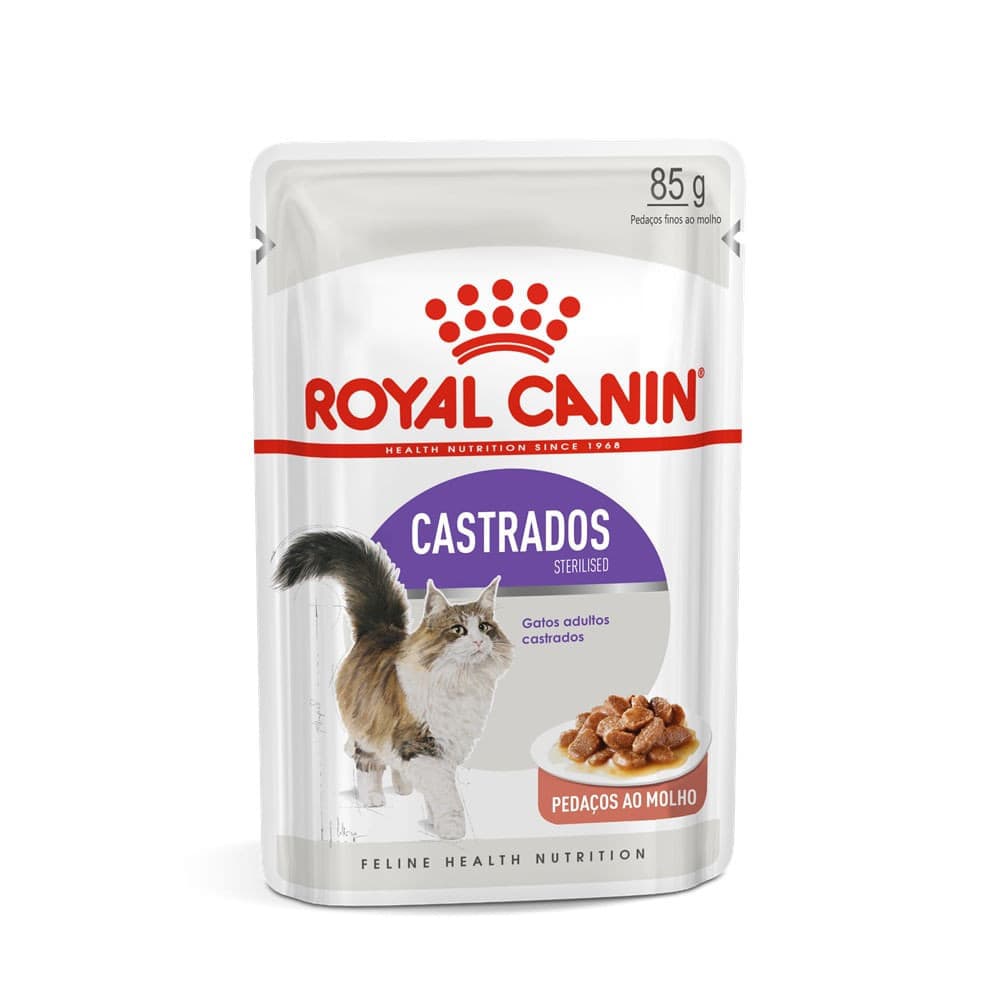 Sache Royal Canin Gatos Castrados Jelly 85g Kit 12 Unid