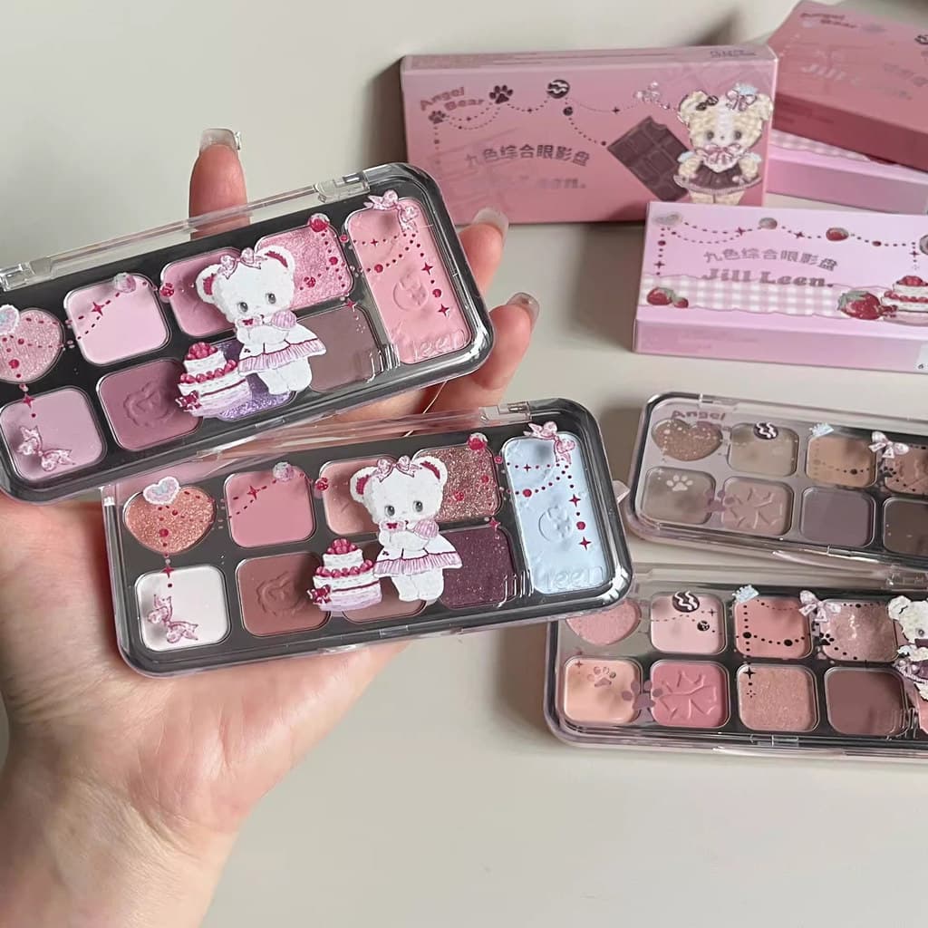 JILLEEN Sombra abrangente de nove cores All-Match Paleta piscante de veludo fosco todos os dias All-Ma