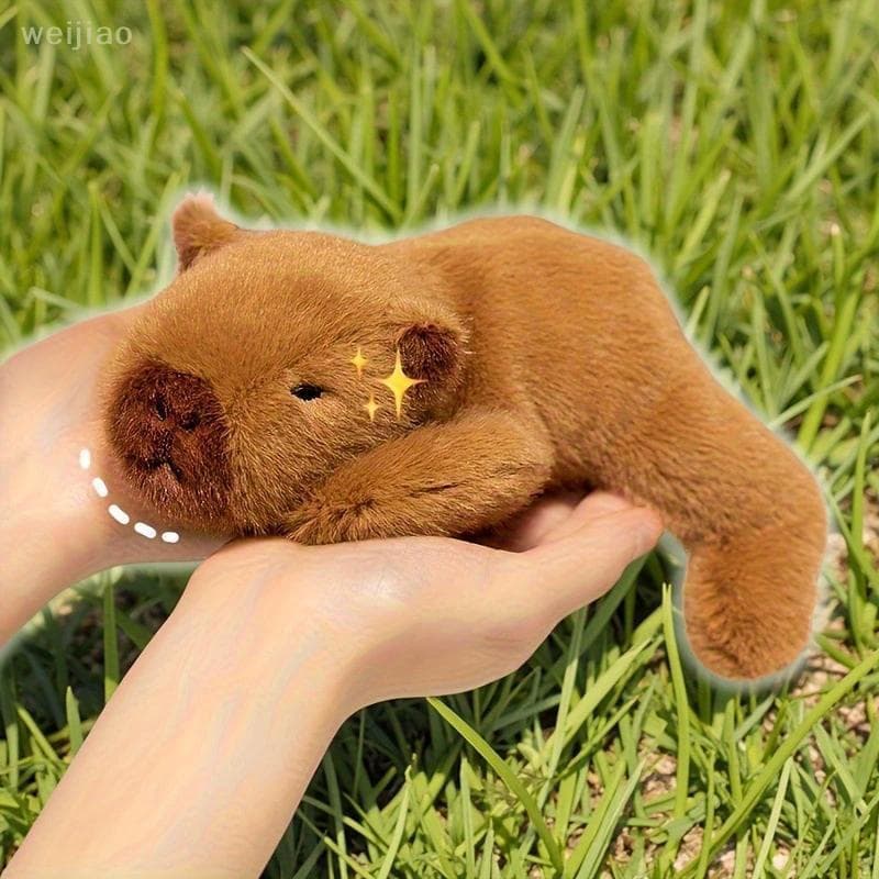 [WEI] 20 Cm Deitado Pequeno Brinquedo Animal De Desenho Animado Recheado Macio Fuzzy Panda Capivara Bom
