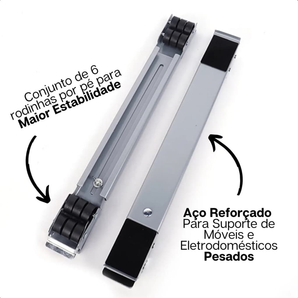 Base Suporte Com Rodinhas Máquina Geladeira Fogão Universal