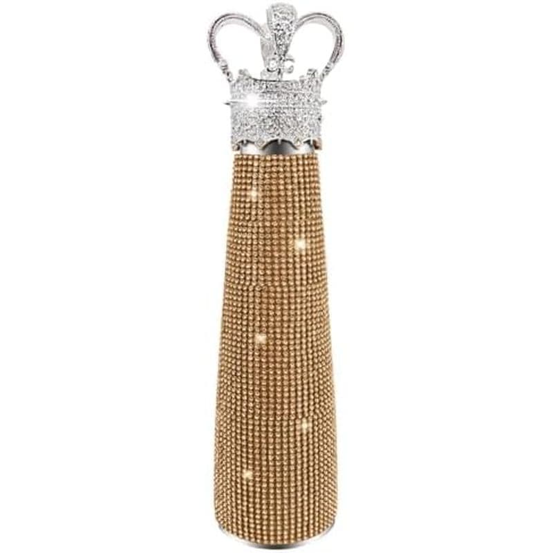 Garrafa De Água Diamante Bling Strass Copo Térmico De Aço Inoxidável 17 Onças Queen Crown Vintage Isolada Presentes Para