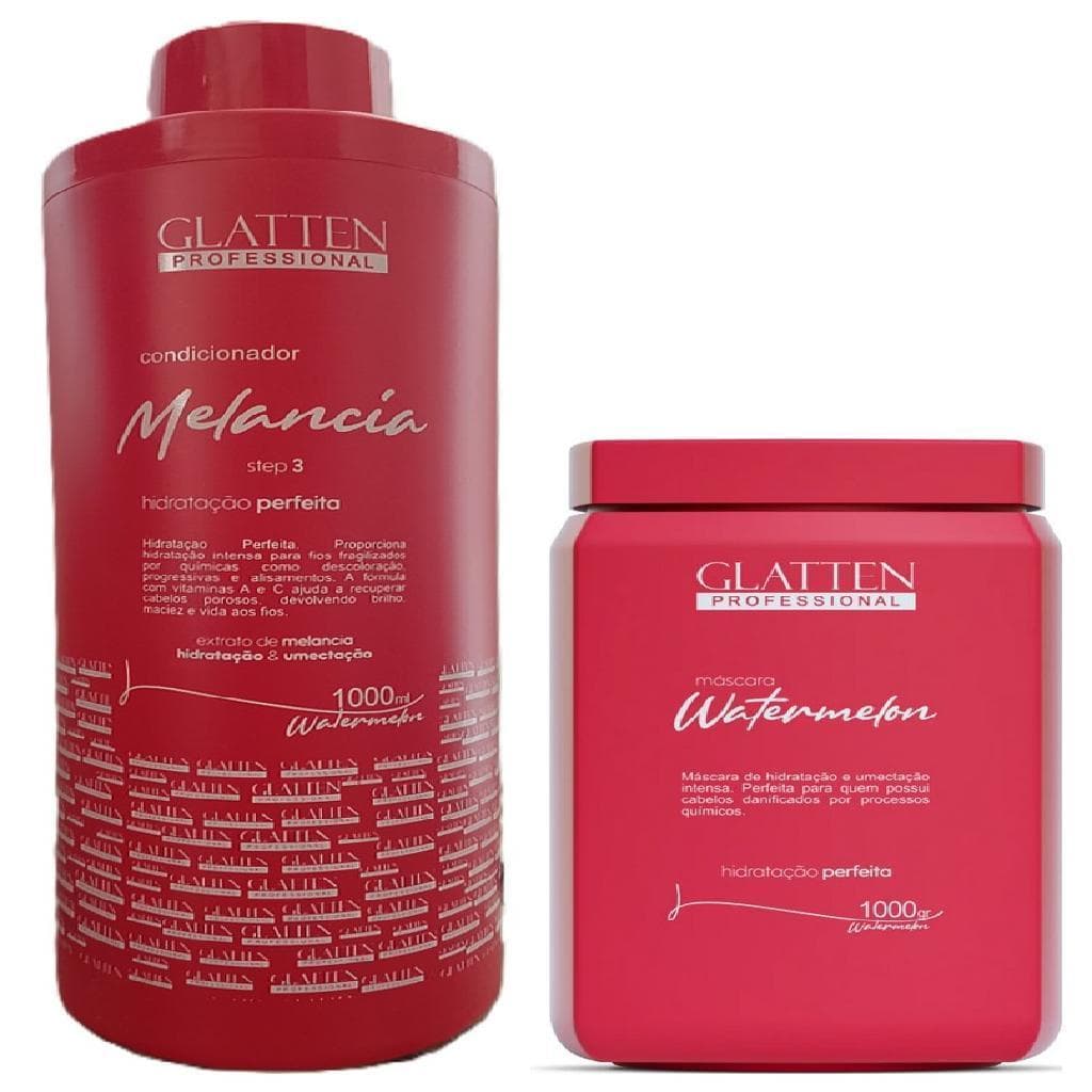 Glatten Watermelon Condicionador 1 L e Máscara 1 Kg