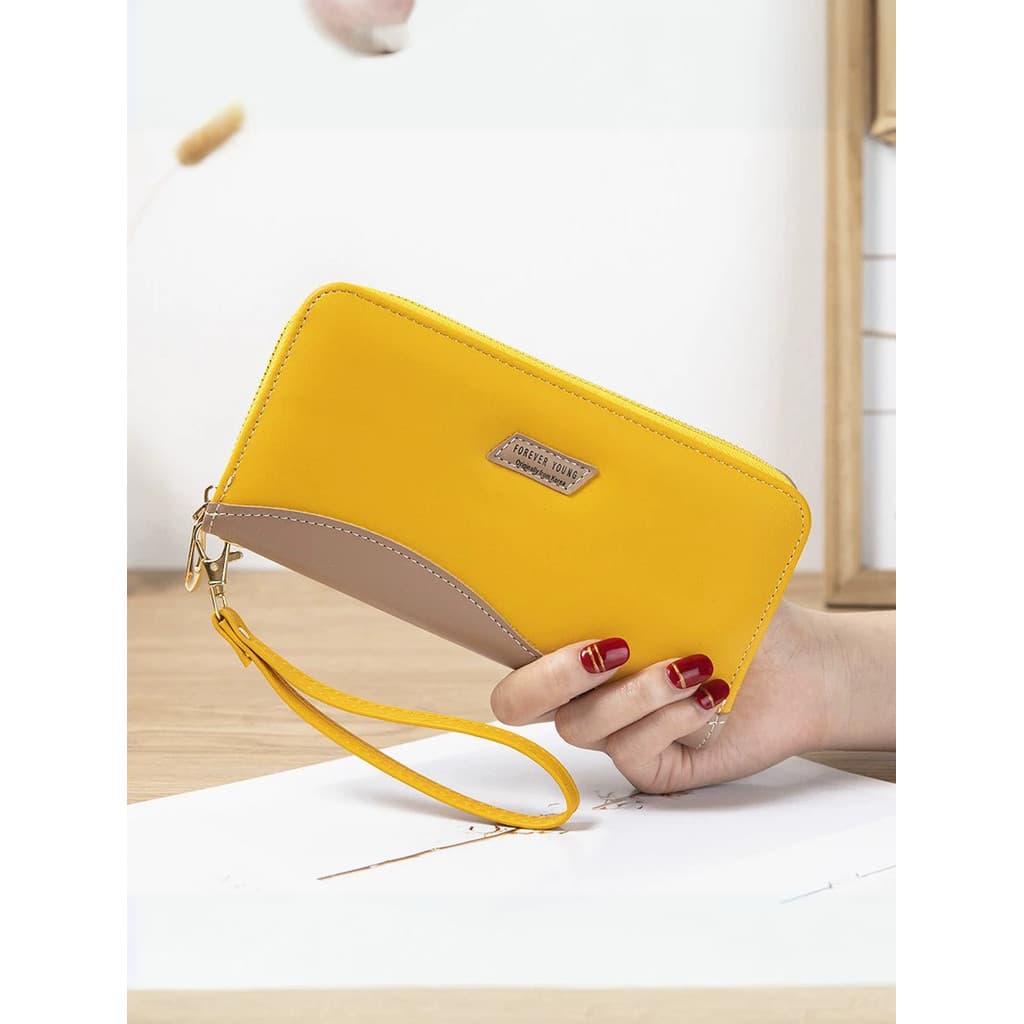 Longo Mini novo estilo carteira pu estilo fino senhoras mão carteira Multi-Slot para cartão moda tela grande saco do tel