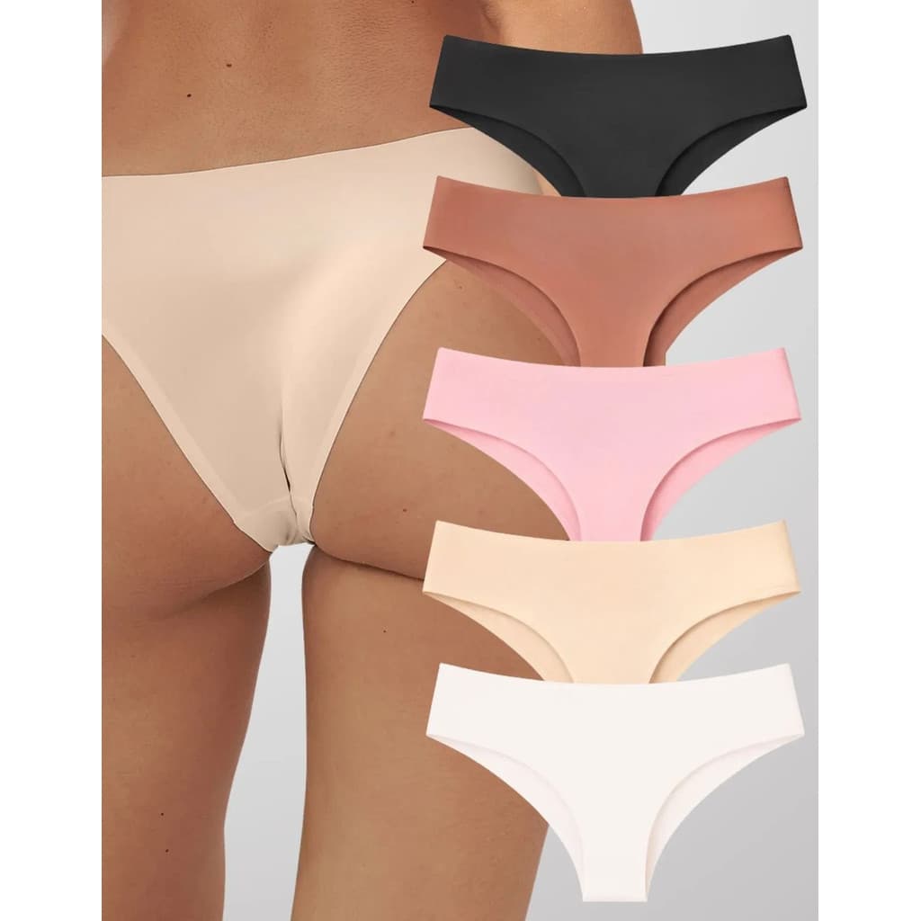 Kit Com 3/5/10 Calcinhas Tanga Sem Costura De Microfibra Não Marca Corte A Laser Premium