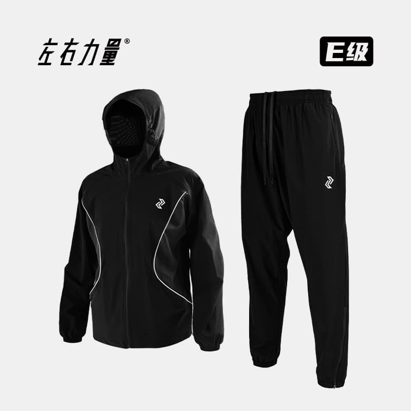 Terno esportivo de força esquerda e direita, jaqueta masculina com capuz, secagem rápida, basquete, esportes, corrida ao