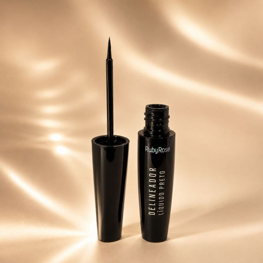 Delineador Liquido Preto Ruby Rose - maquiagem - beleza e cuidado