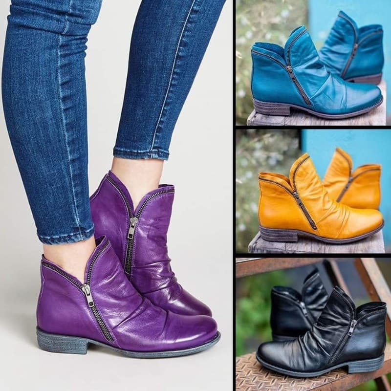 2026 Botas Martin Femininas Casuais Outono E Inverno Novas Grossas Com Cabeça Redonda Curta