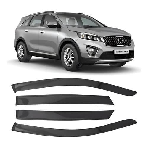 Calha De Chuva Acrilica Fumê Sorento 2016 A 2020 4 Portas