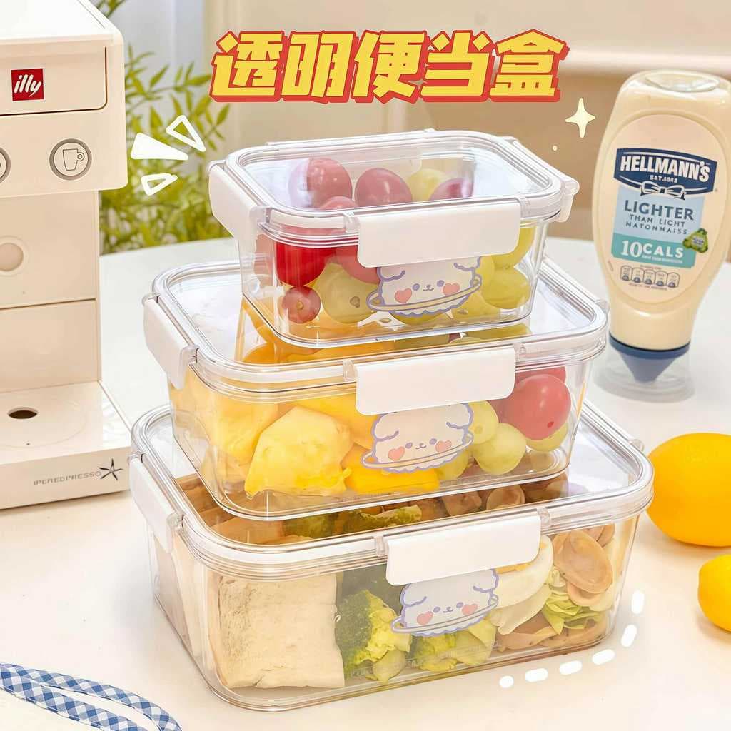 Caixa de armazenamento dedicada para geladeira de qualidade alimentar, Freezer com tampa, caixa selada, caixa de bolinho
