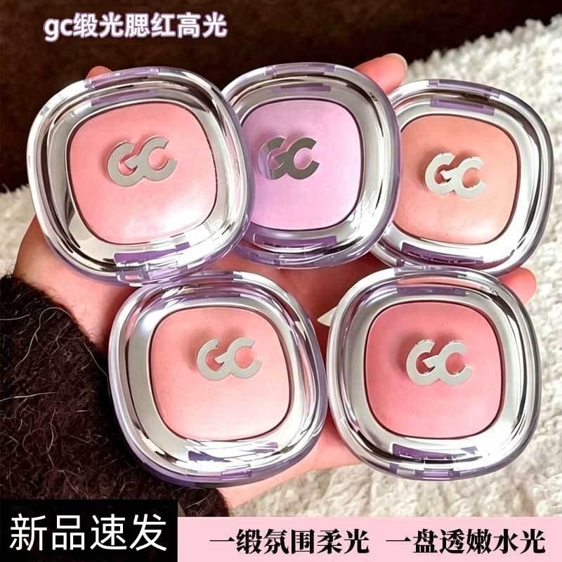 Meninas meninascrush/gc cetim Blush destaque creme psiquiatra expansão cor perolado água luminosa pele gc brilho pó tran