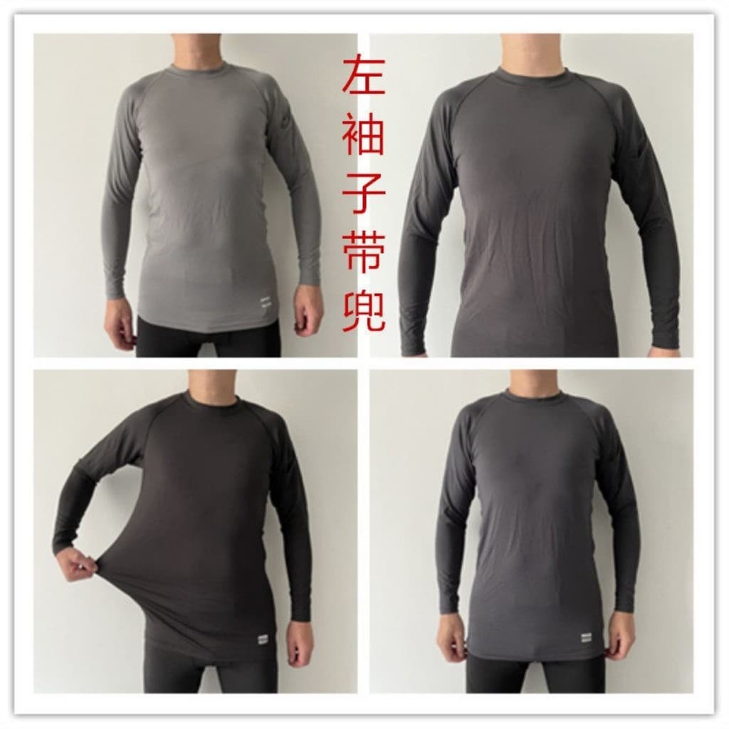 Comércio exterior calças finas masculinas em torno do pescoço manga longa esportes correndo de secagem rápida roupas de