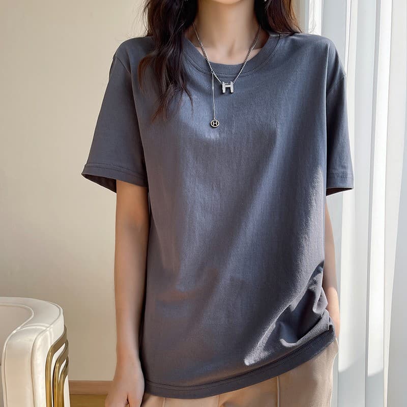 Branco Xinjiang puro algodão camiseta masculino feminino mesmo estilo de manga curta Bottoming topo ins tamanho grande m