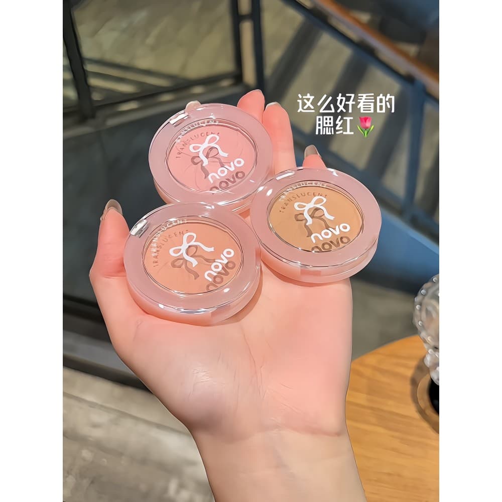Novo blush paleta monocromático Rouge pó iluminando tez Natural branco interior transparente pó puro desejo Marshellia b