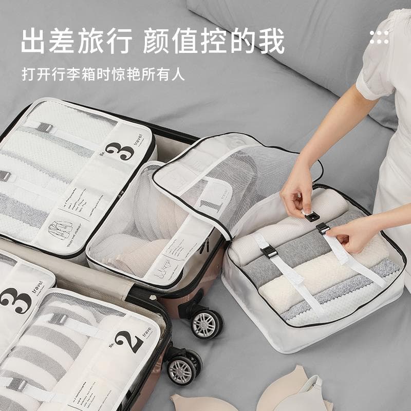 Saco de armazenamento de viagem roupas transparente à prova dwaterproof água roupa interior bagagem sapatos roupas arrum