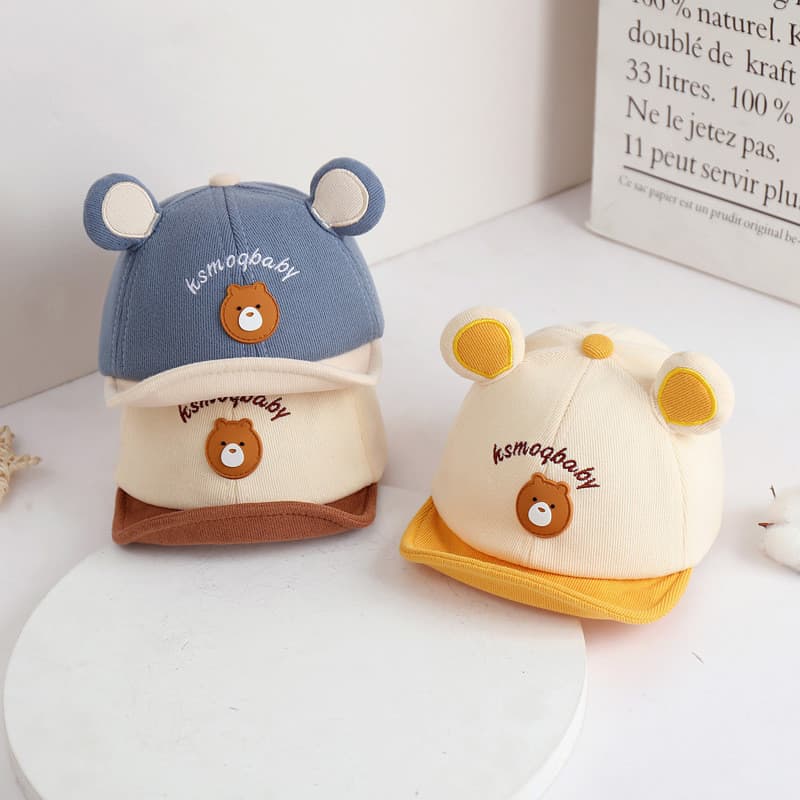 1Pc Bonito Bebê Urso Guarda-Sol Beisebol Pato Língua Chapéu Para Meninos E Meninas