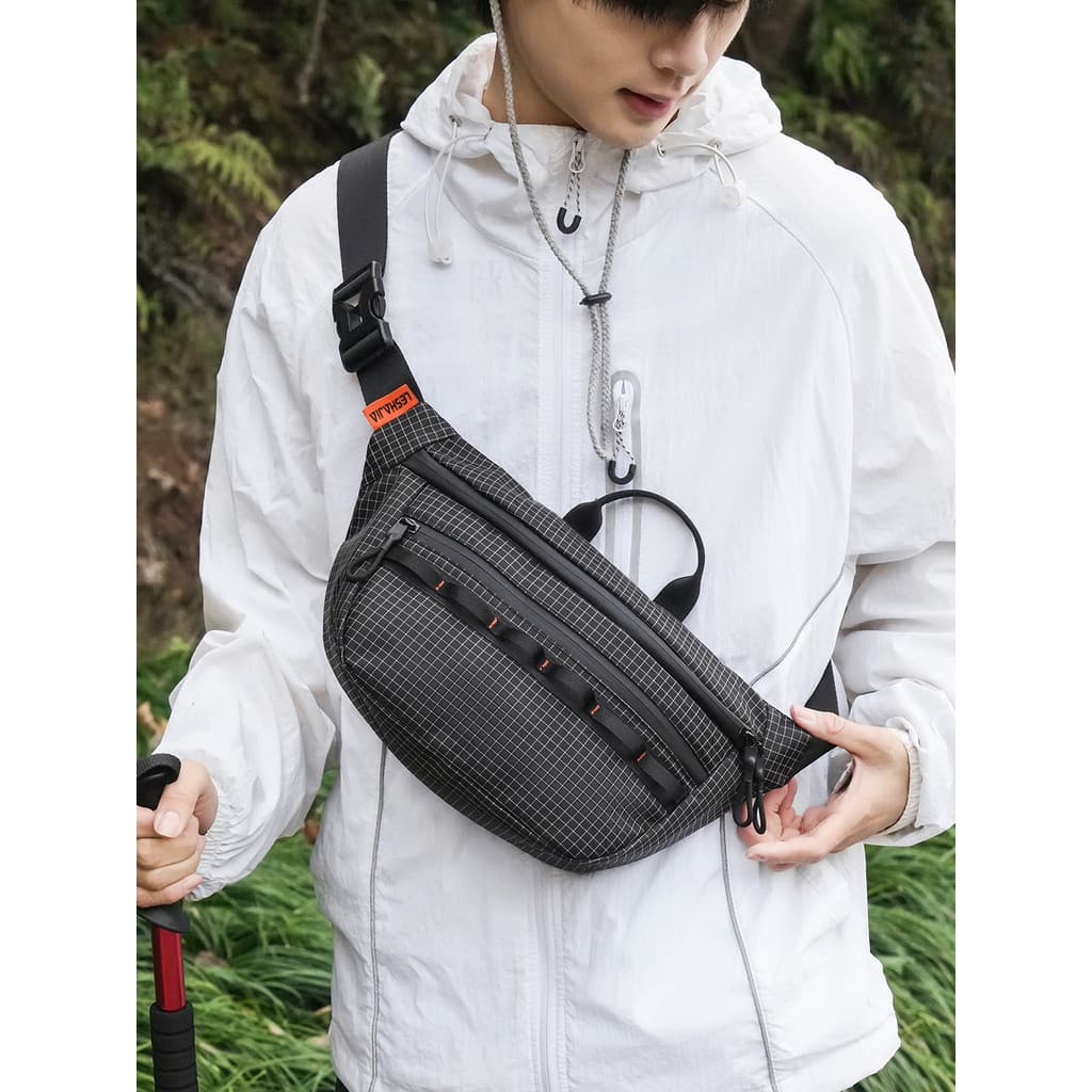 Estilo funcional esportes saco de peito leve grande capacidade ciclismo ao ar livre saco do mensageiro à prova dwaterpro