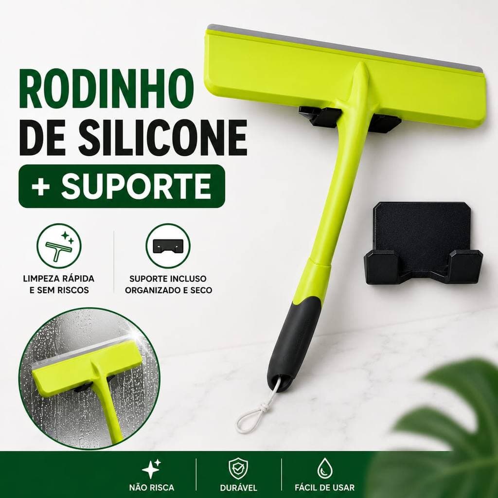 Rodinho De Silicone + Suporte Para Parede, Vidros, Pia e etc... àkora