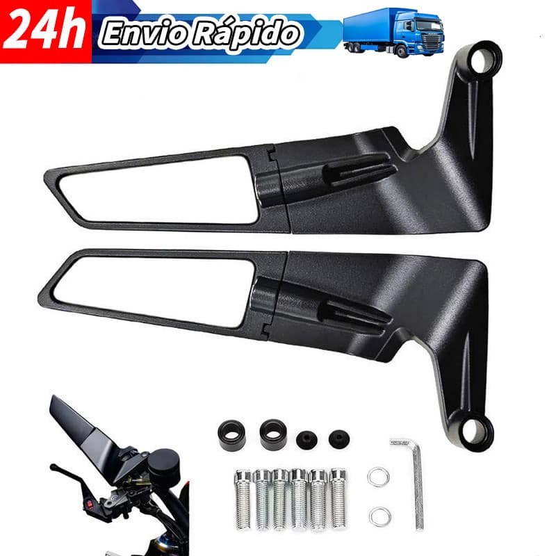 Espelho Retrovisor Para Asa Fixa De Motocicleta Universal