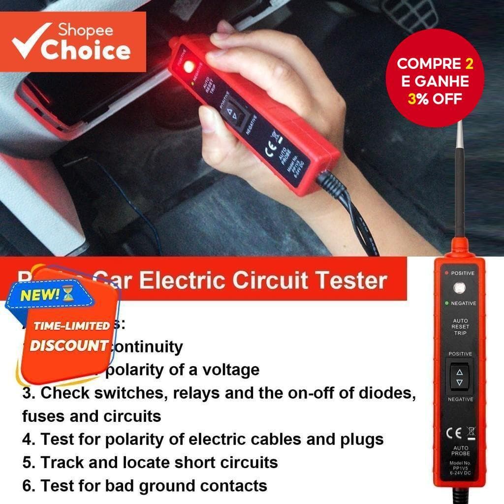 Testador De Circuito Automotivo , Detector De Sonda De Energia , Ferramentas De Reparo De Lâmpada De Teste De Diagnóstic