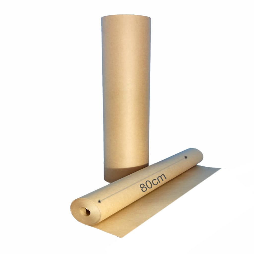 Papel Kraft Natural Pardo 100g/m2 80cm Rolo Bobina 20m Embrulho Moldes