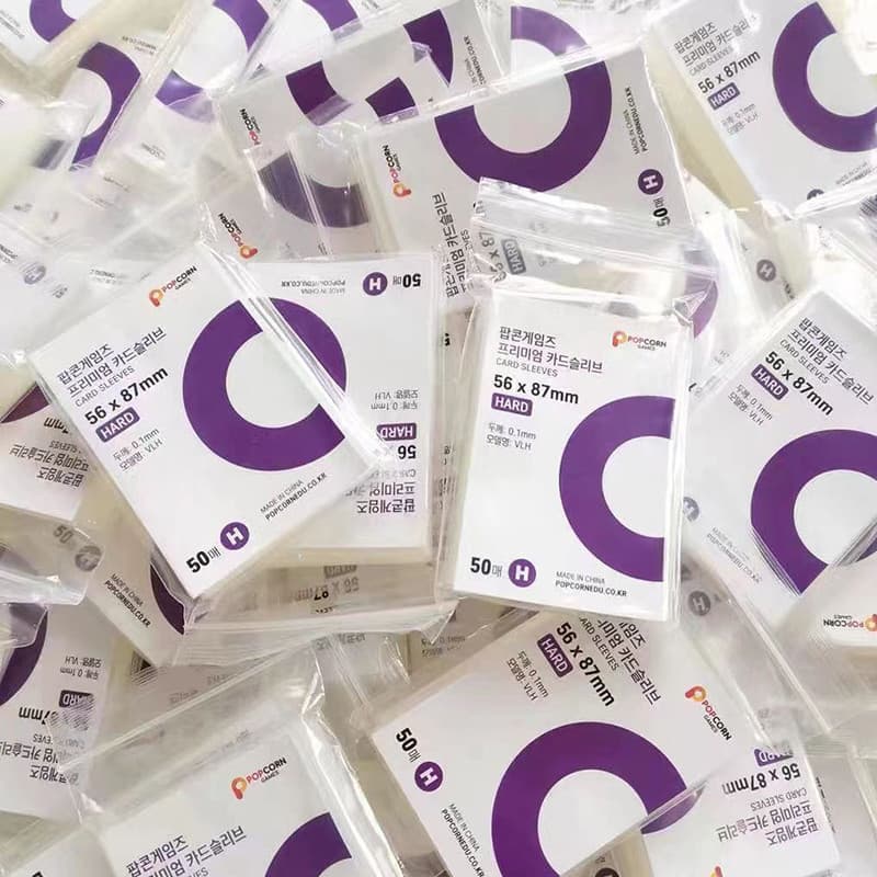 50 protetores de cartas, adequados para postais, cartas coreanas, jogos de quadrinhos de celebridades.