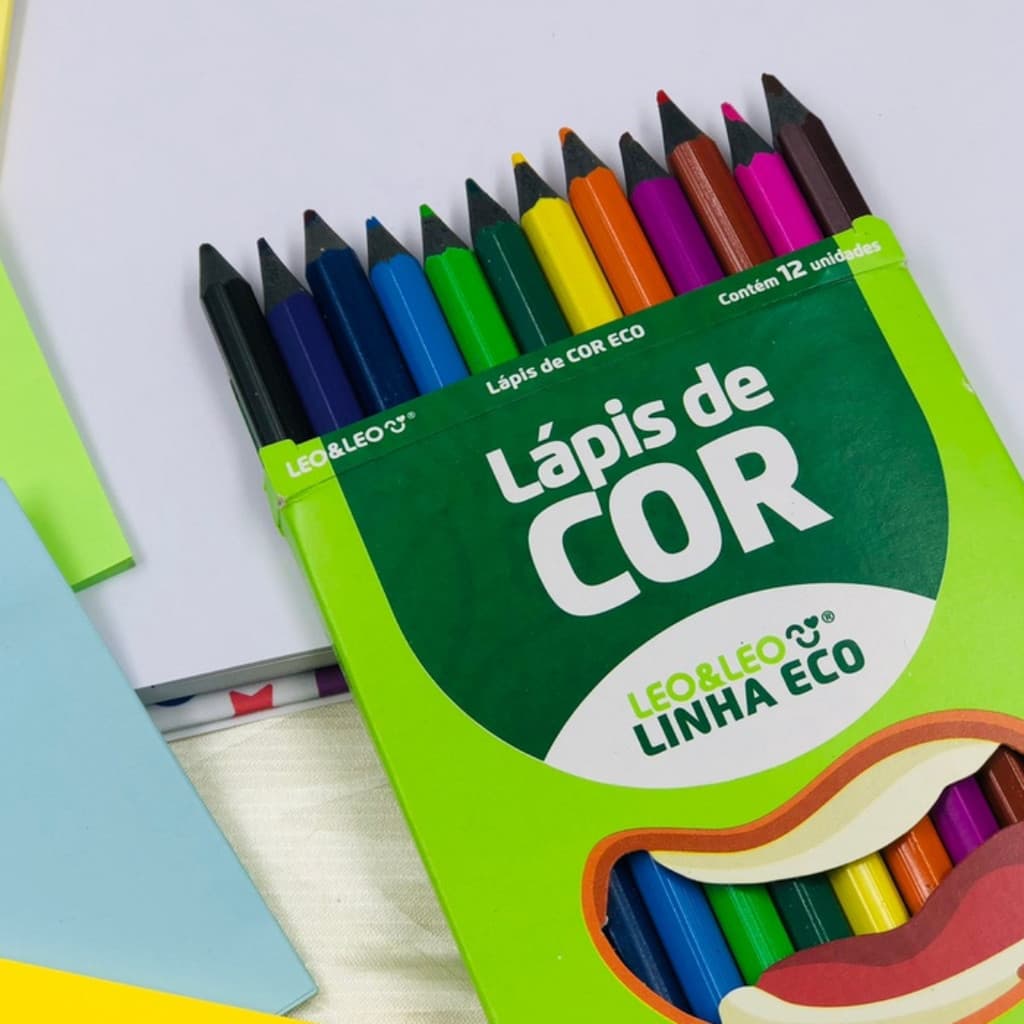 Lápis de Cores Eco Leo&Leo 12 Cores